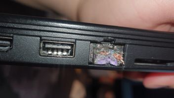 Zdesperowany użytkownik nie może wyciągnąć publicznego kabla LAN ze swojego laptopa. Jak do tego doszło?