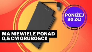 Cienki ten powerbank, ale to jego zaleta. Ultrakompaktowy sprzęt za mniej niż 80 zł na Amazonie