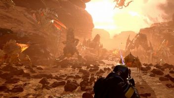 Graczowi udało się opuścić granicę mapy w Helldivers 2 i przeżyć. Z tej perspektywy mógł obejrzeć sobie całą planetę