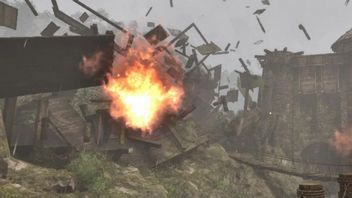 Oblivion prawie jak Battlefield. Gracz dodał do RPG-a system zniszczeń pozwalający na równanie z ziemią wszelkich budynków