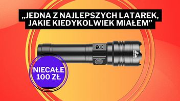 Wow, ta wodoodporna latarka ma funkcję powerbanku! Kosztuje tylko 100 zł, a jej światło sięga 1,5 km - jestem pod wrażeniem