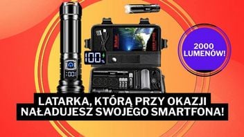 Tą latarką naładujesz telefon! A to nie koniec zalet tego gadżetu, który kosztuje mniej niż 100 zł na Amazonie i świeci z mocą 2000 lumenów