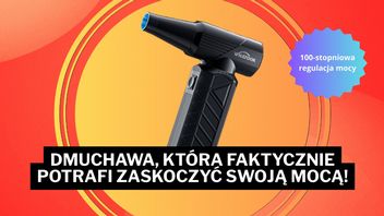 Ta dmuchawa poradzi sobie ze wszystkim, a jest znacznie cichsza niż odkurzacz. 100-stopniowa regulacja i nawet 250?000 obr.min za jedyne 172 zł!