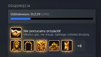 Złote podświetlenie rzadkich achievementów w nowej bibliotece Steam