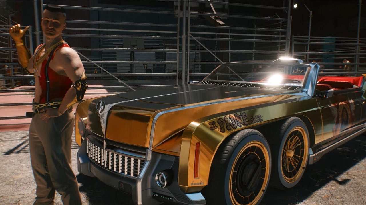 Cyberpunk 2077 - pokaz pojazdów z Night City. Keanu Reeves i motocykle Arch.