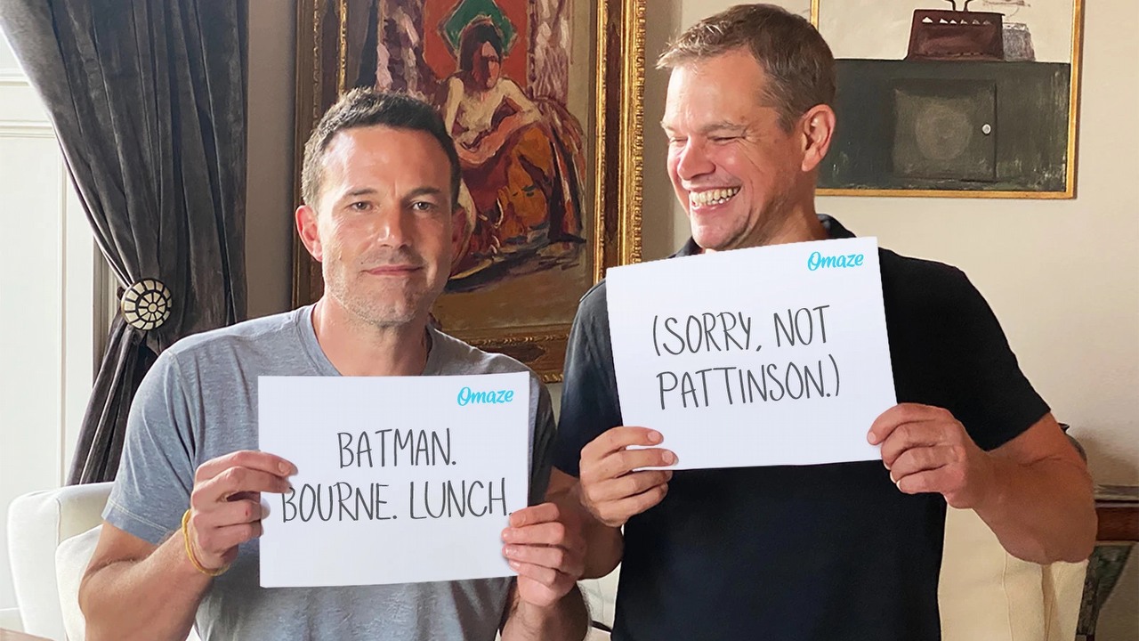 Batman strollowany - Matt Damon żartuje z Bena Afflecka w szczytnym celu.