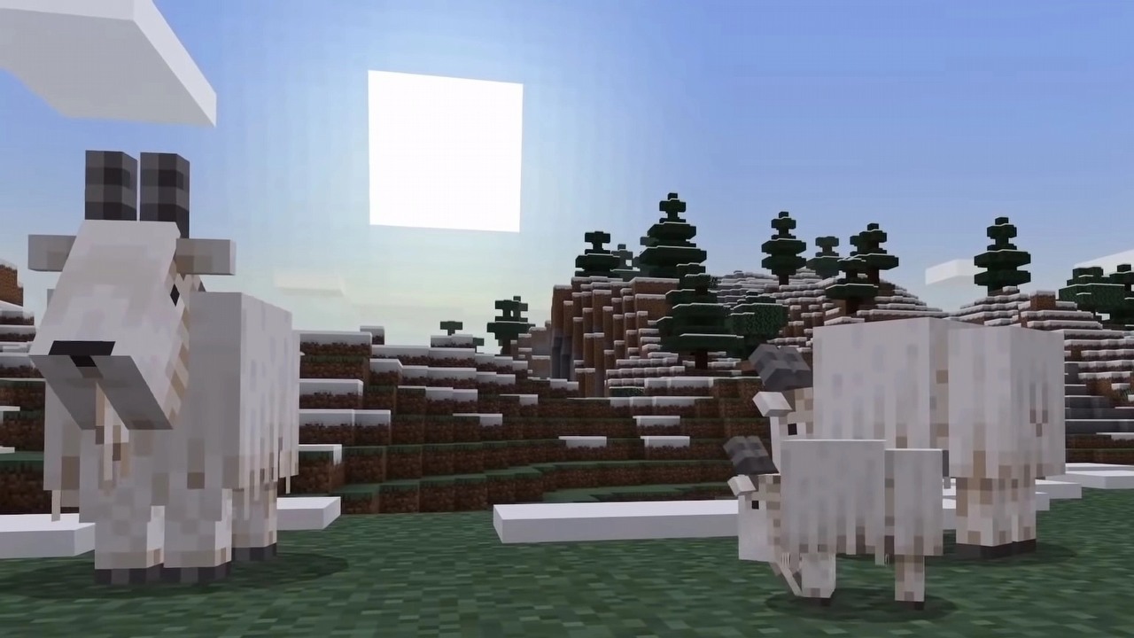 Minecraft testuje kozy z Caves and Cliffs Update.