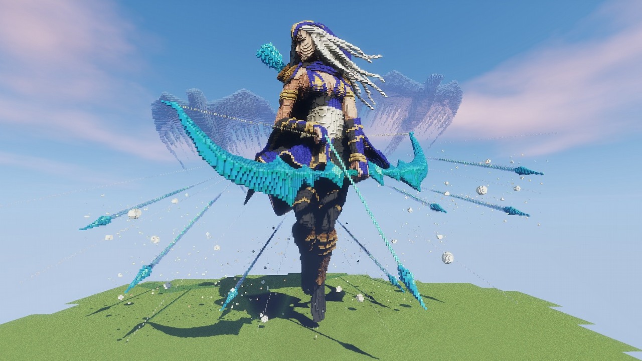 Ashe z LoL-a odtworzona w Minecrafcie - gracze zachwyceni projektem fana.