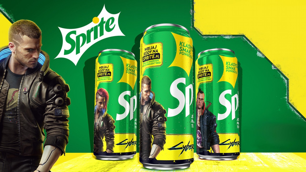 Cyberpunk 2077 wyskakuje z lodówki - gra na napojach gazowanych.