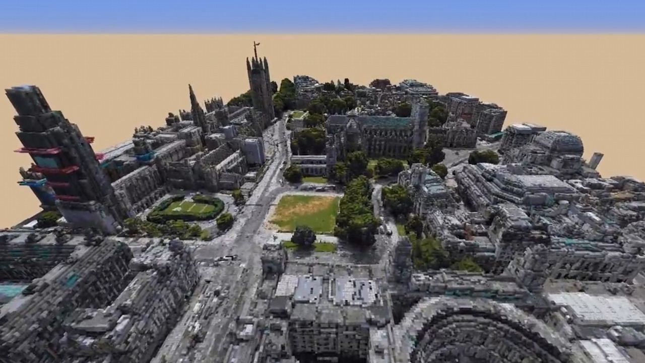 Minecraft - internauta przeniósł do gry Google Earth.