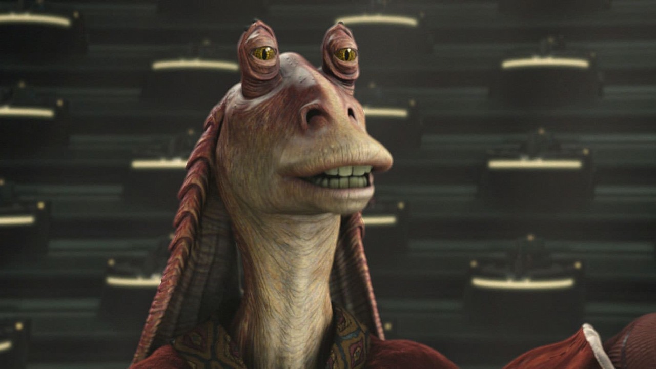 Star Wars - mroczny Jar Jar wygląda przerażająco.
