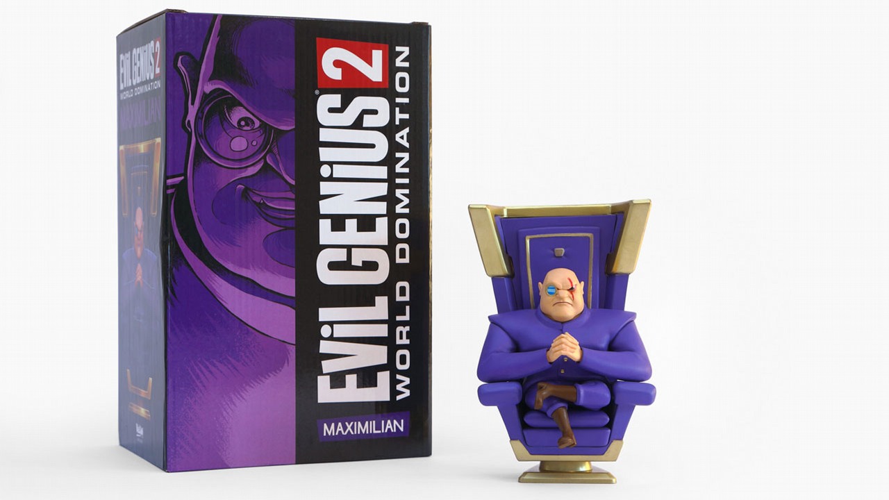 Edycja Kolekcjonerska Evil Genius 2  z figurką łotra i niską ceną.