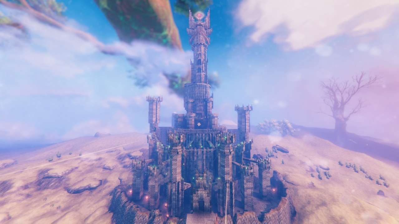 Władca Pierścieni w Valheim - gracze wznieśli olbrzymią fortecę Saurona.