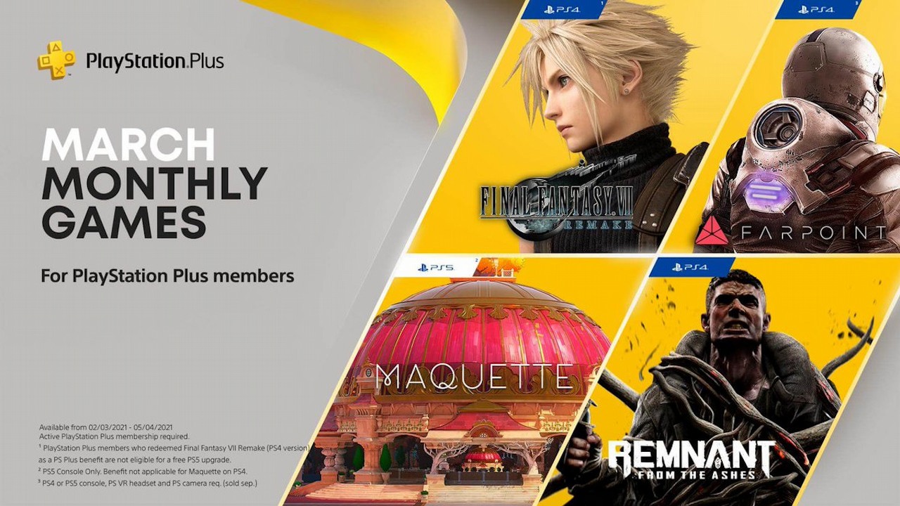 PS Plus w marcu: m.in. Remnant: From the Ashes i Final Fantasy 7 Remake.
