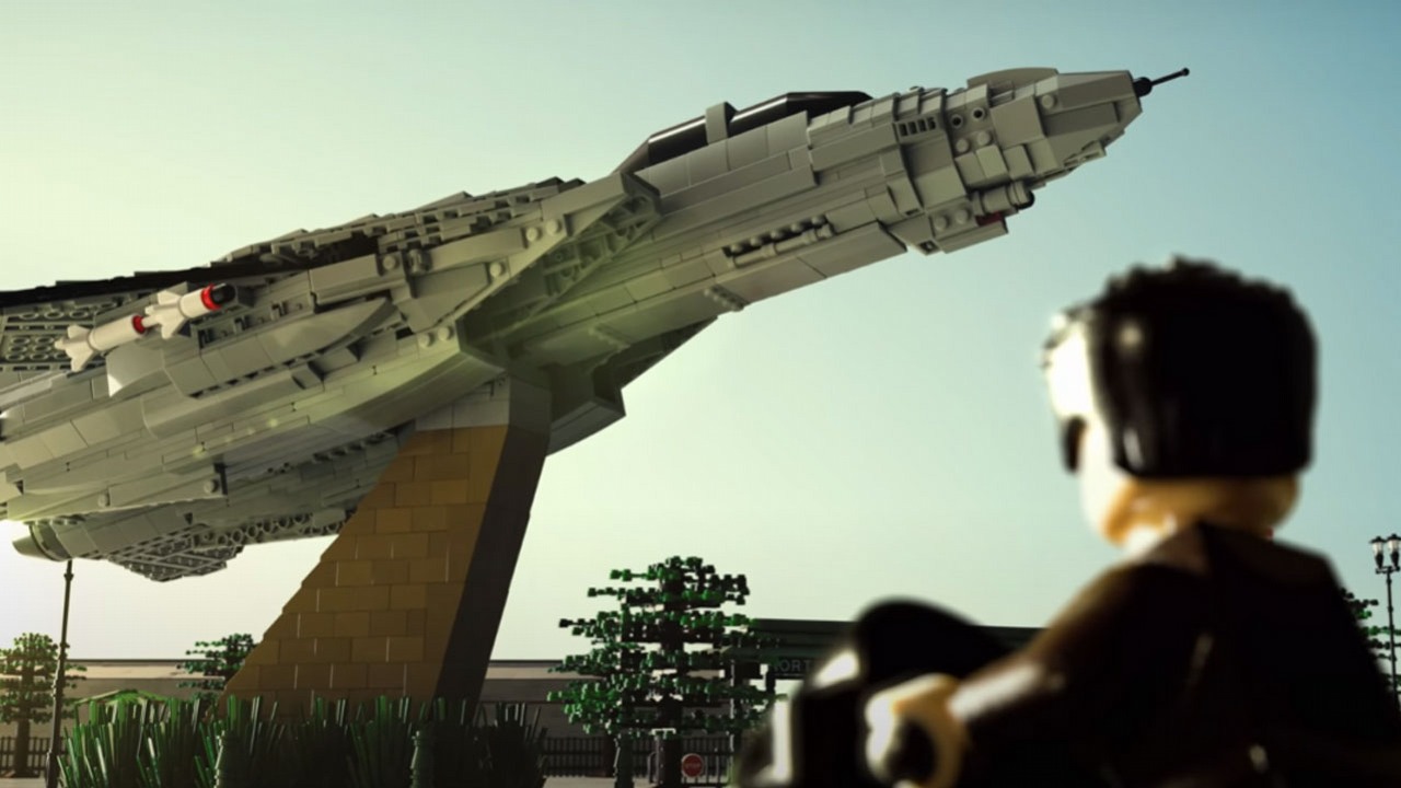 Zwiastun Top Gun 2 odtworzony klockami LEGO.