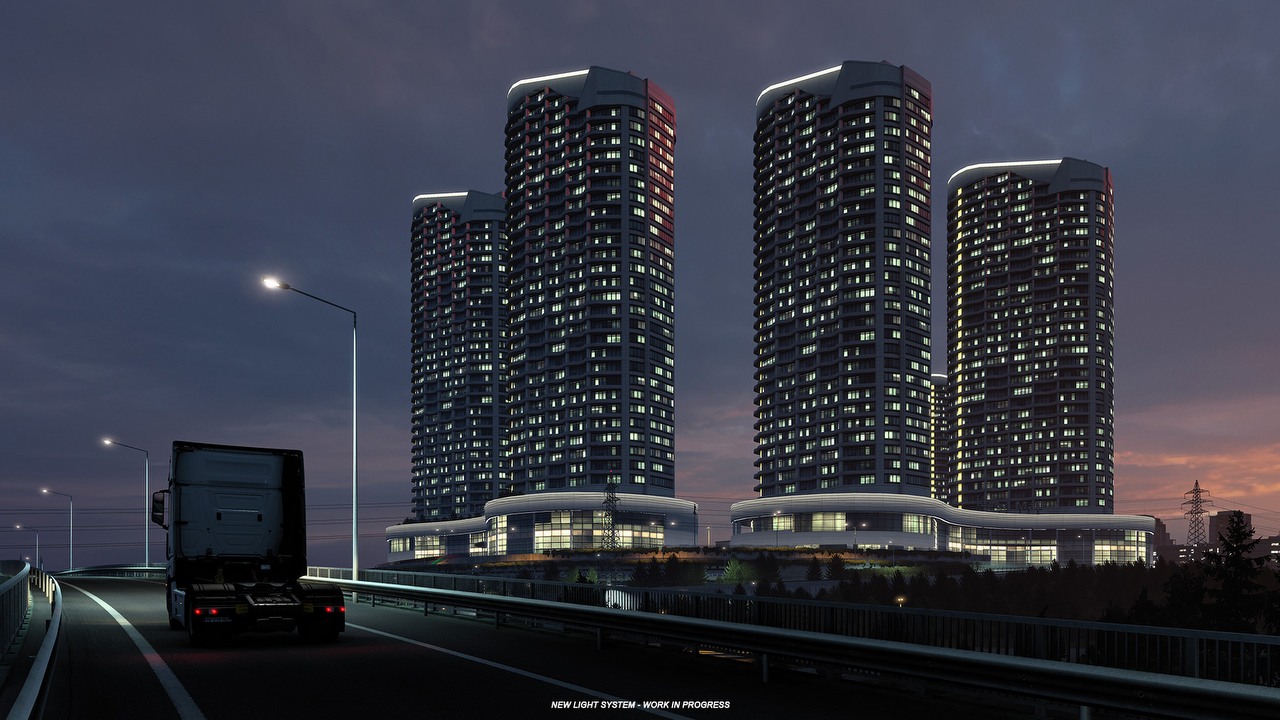ETS 2 i ATS Patch 1.40 - SCS chwali się lepszą grafiką. Oświetlenie w szczegółach.