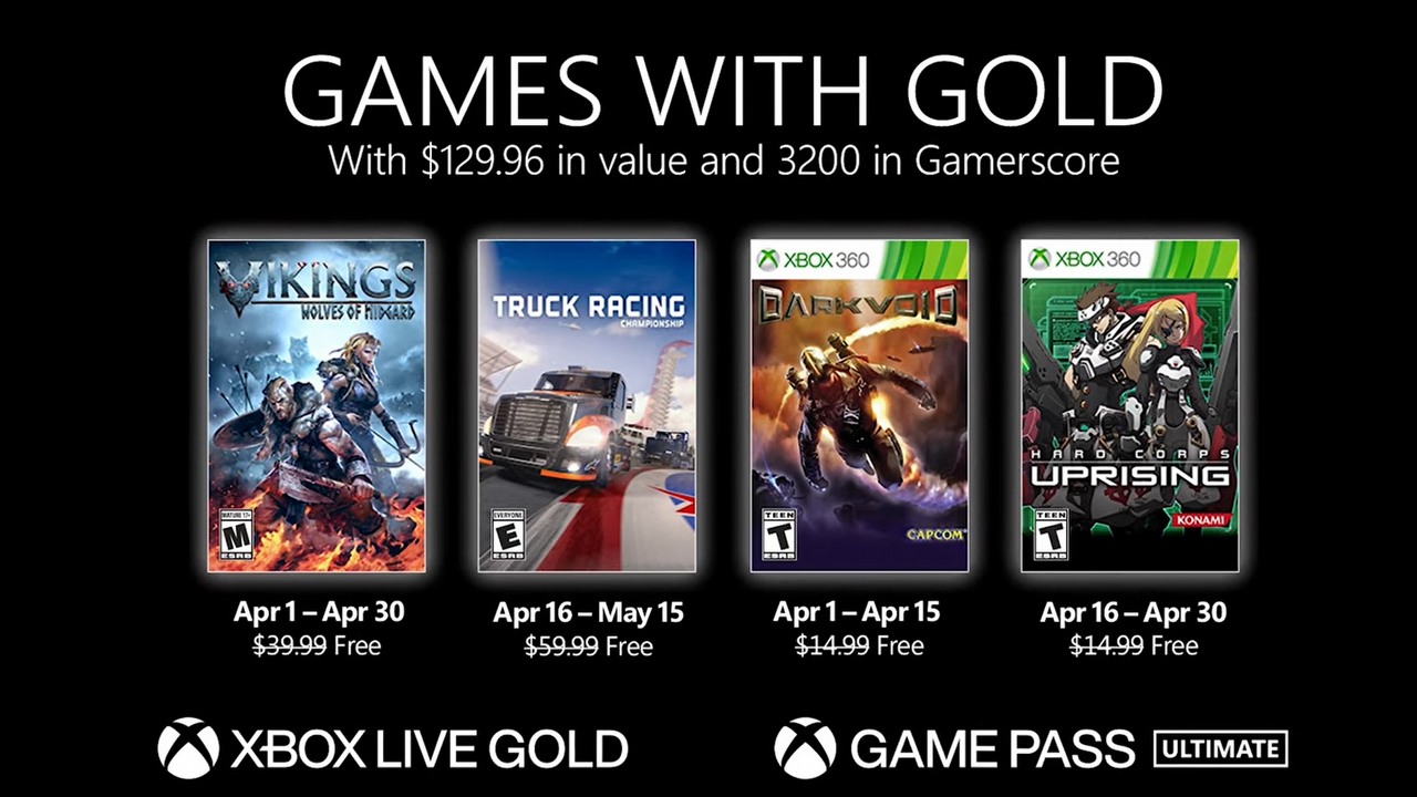 Games with Gold na kwiecień 2021 (m.in. Dark Void i Vikings: Wolves of Midgard).