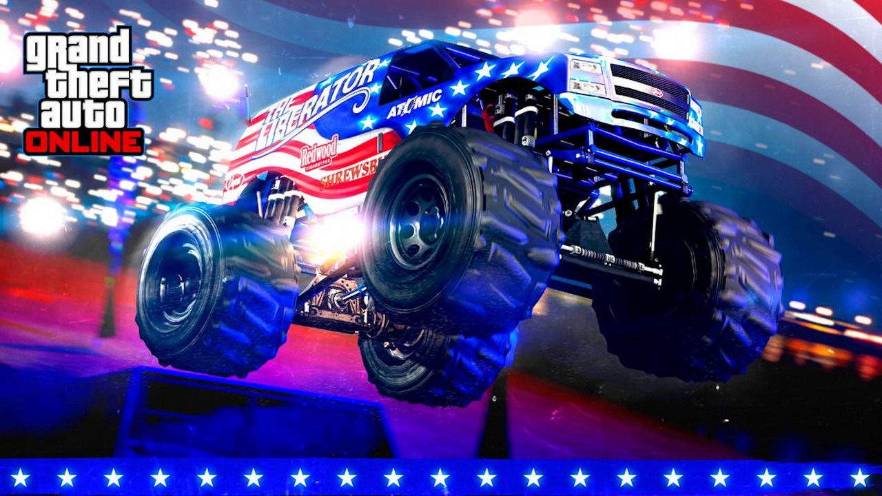 Promocje i bonusy w GTA Online z okazji Dnia Niepodległości USA.