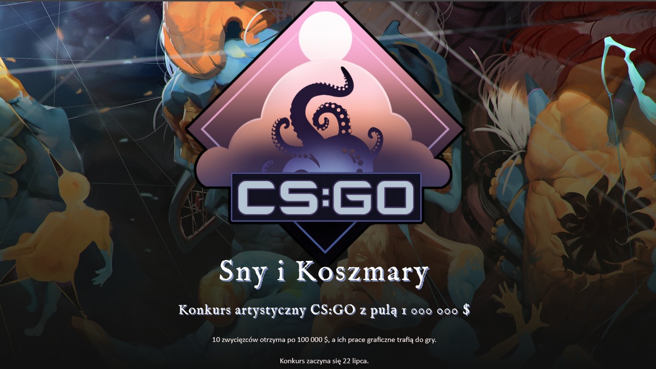 CS:GO Sny i Koszmary - nawet 390 tys. zł do wygrania w konkursie na grafiki skinów.