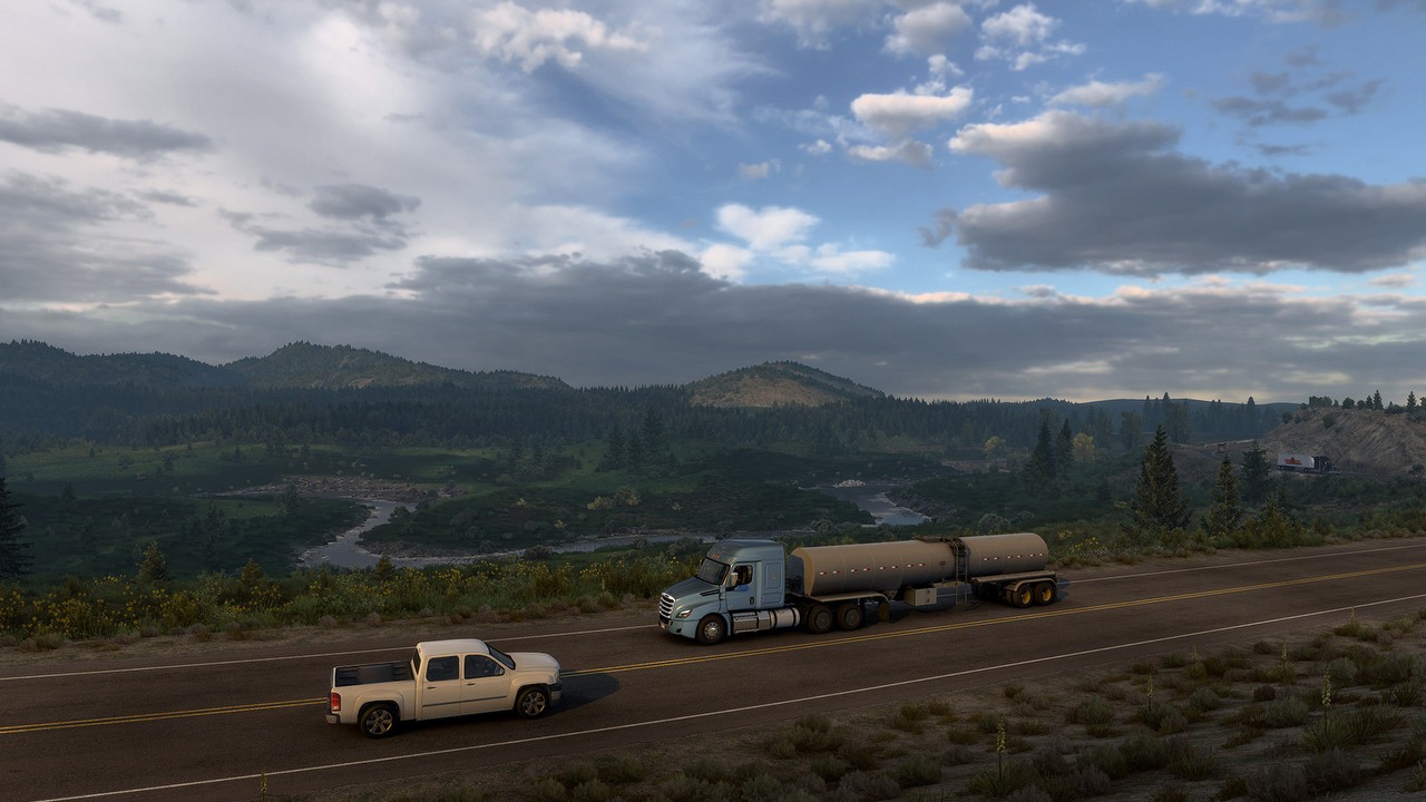 American Truck Simulator Wyoming - nowy zapis rozgrywki i mapa obszaru.