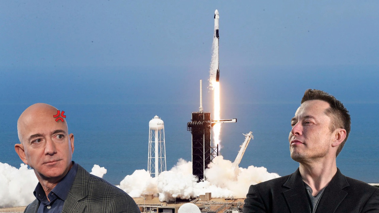 Elon Musk żartuje z Bezosa: „poszedł na emeryturę, by pozywać SpaceX”.
