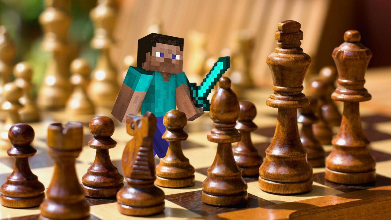 Minecraft i szachy - gracz stworzył działającą szachownicę.