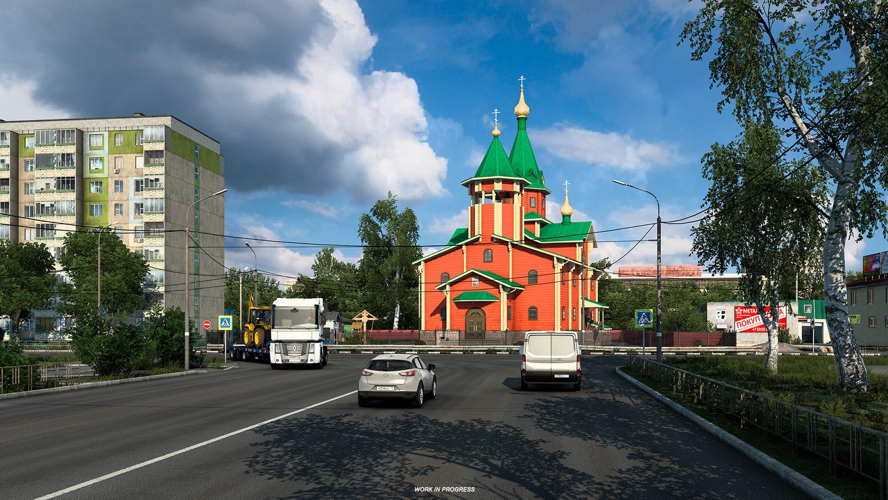 ETS2 Heart of Russia - cerkwie na nowych screenach z dodatku.