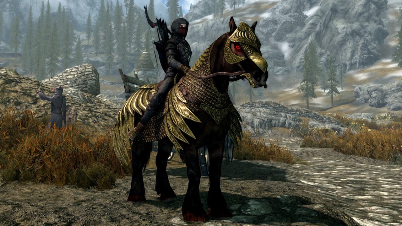 Legendarna zbroja dla konia dostępna za darmo w Skyrim Anniversary Edition.