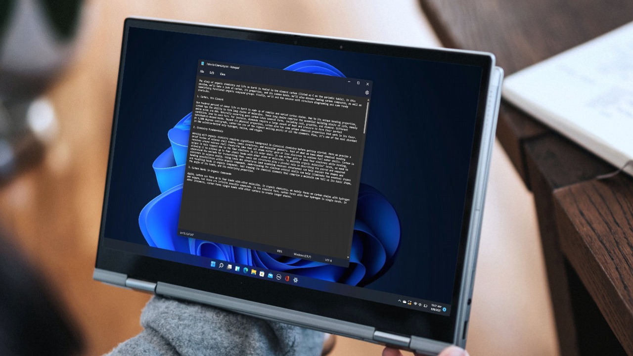 Notatnik w Windows 11 otrzyma tryb ciemny.