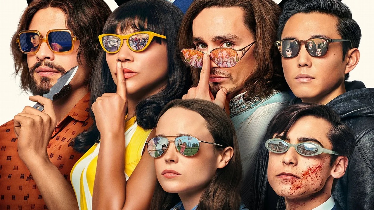 Bohaterowie The Umbrella Academy na nowym plakacie 3. sezonu serialu Netflixa.