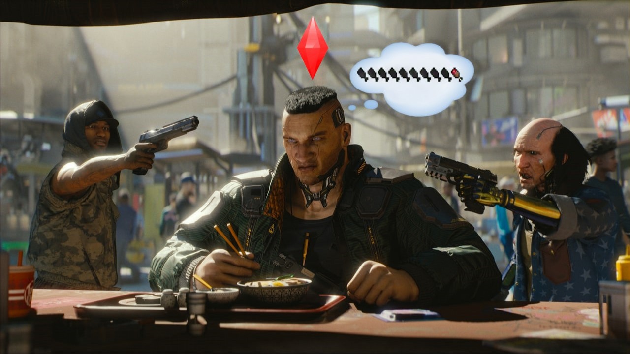 Survival w Night City; mod do Cyberpunka 2077 wprowadza głód i zmęczenie.