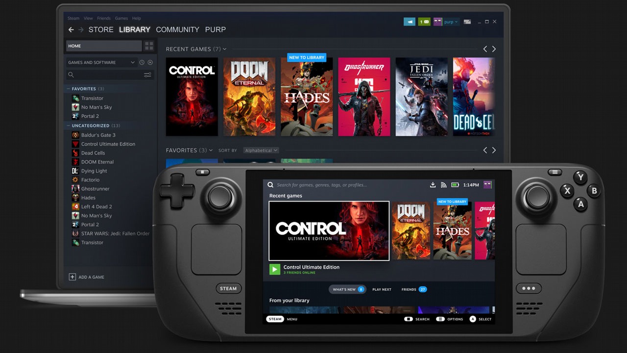 Steam z nową funkcją ułatwiającą przełączanie między PC i Steam Deck.