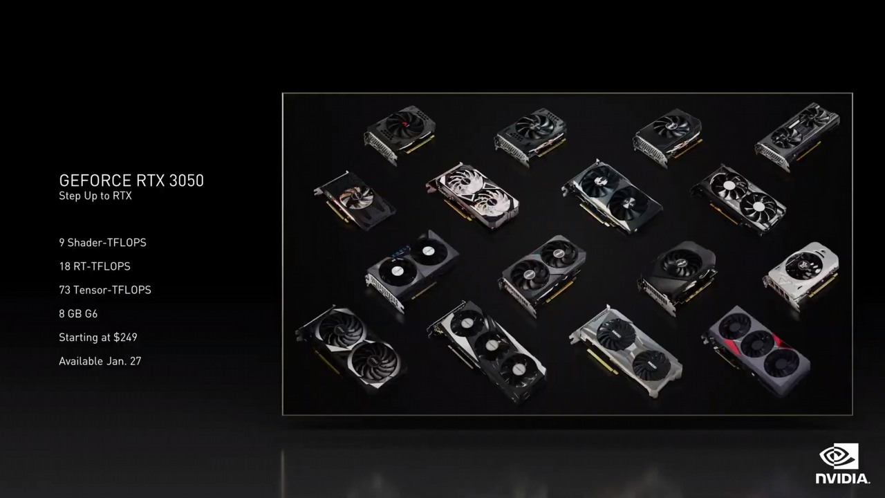 Jeszcze słabszy RTX 3050, Nvidia zapowiada nowy model.