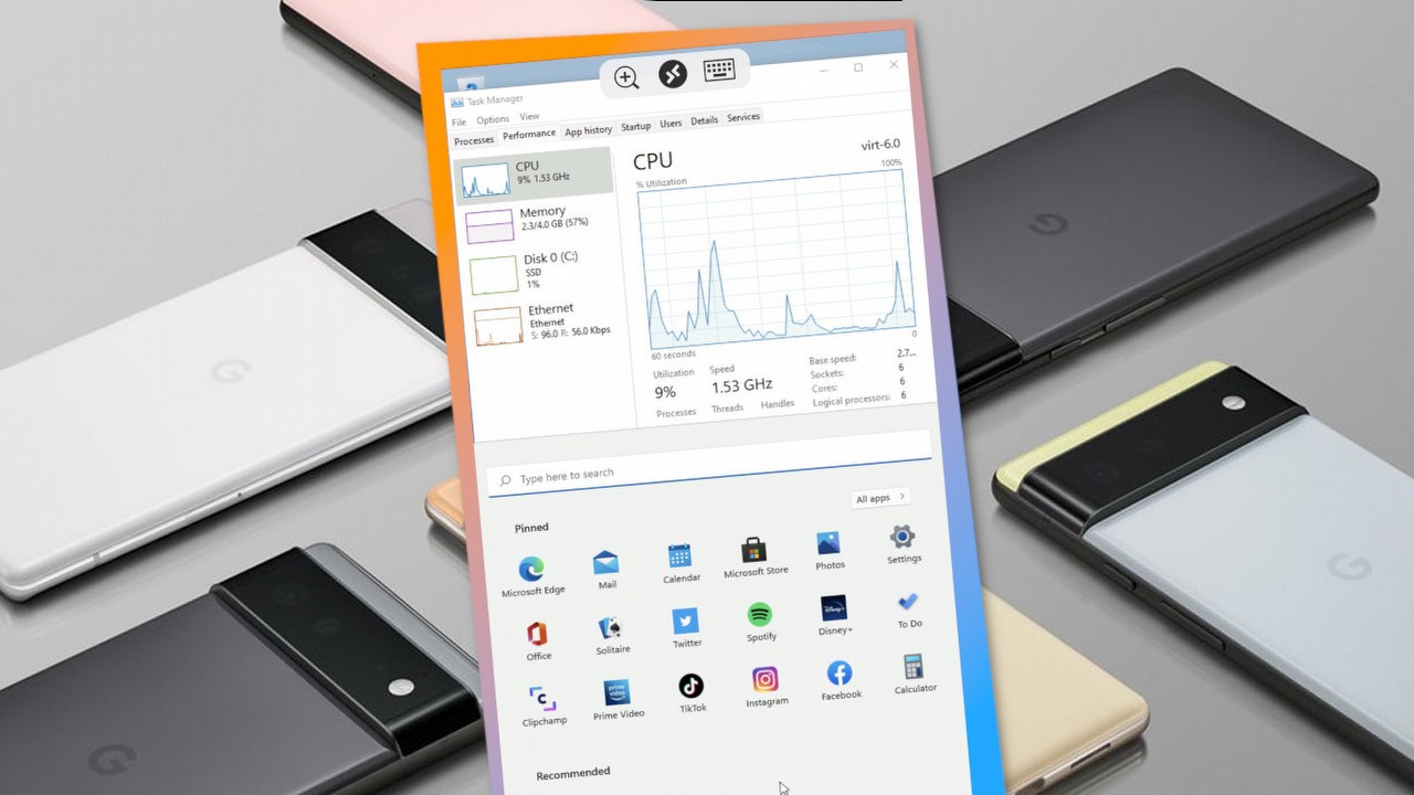 Windows 11 na smartfonie z Androidem - tak, to możliwe.