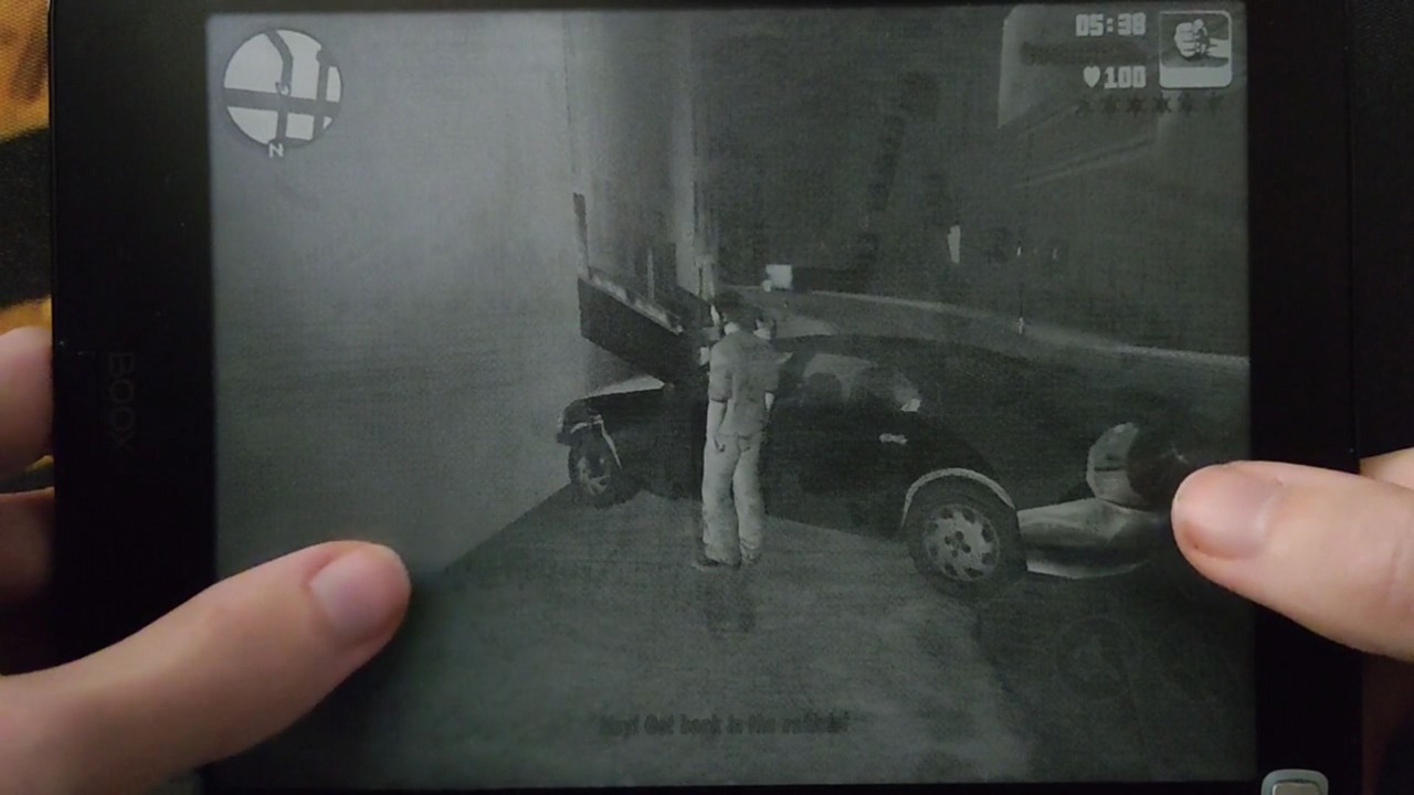 Czarno-białe GTA 3 w 8 fps - takie atrakcje tylko na czytniku e-booków.