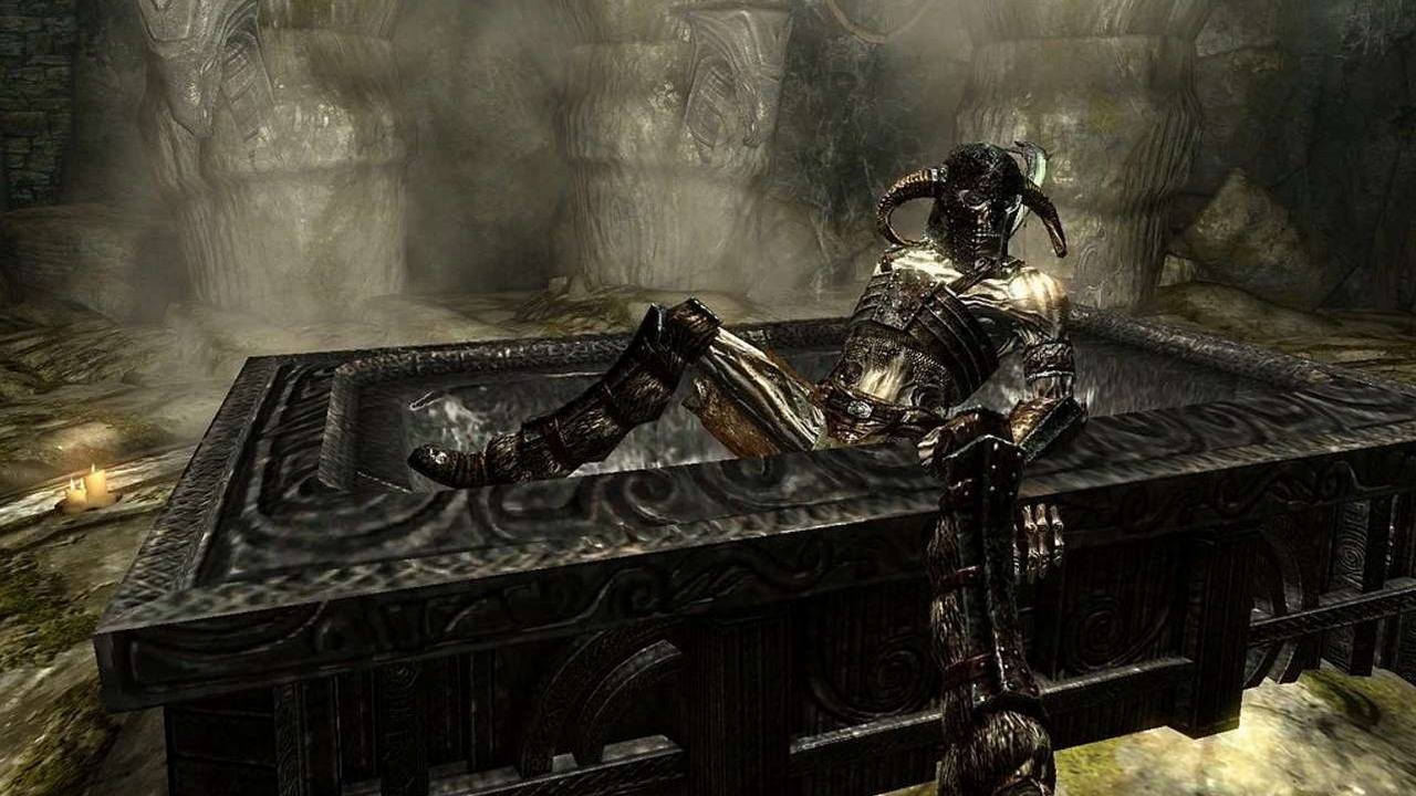 Skyrim jest wszędzie - nawet na starym, malutkim ekranie CRT.