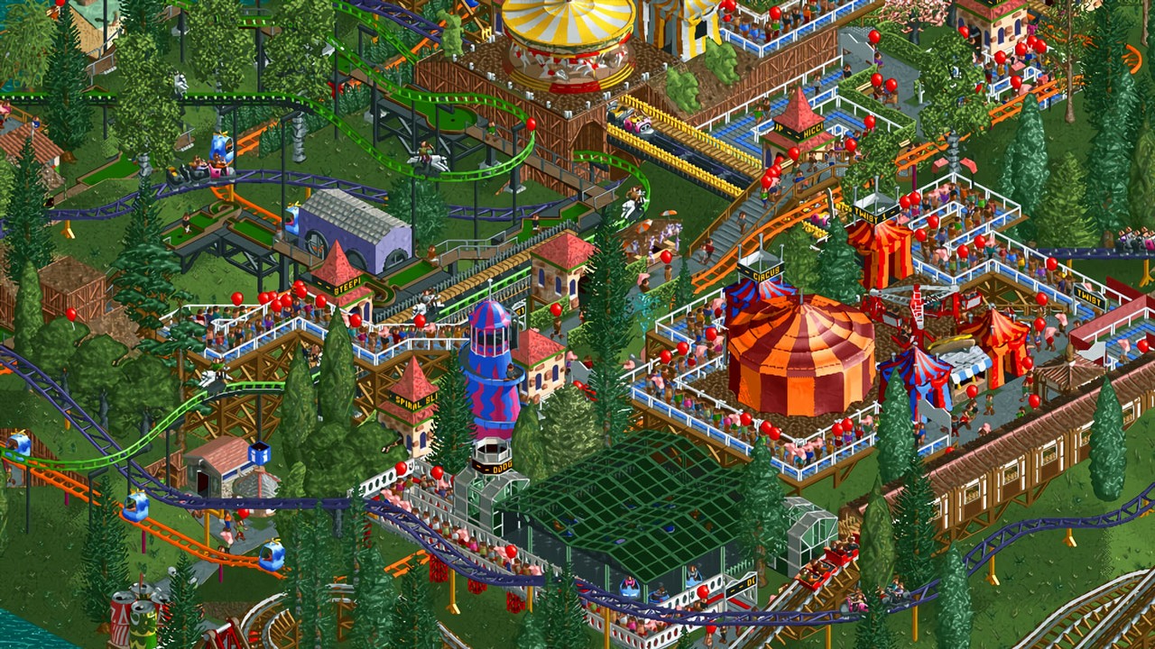 RollerCoaster Tycoon 2 z 255 wagonikami w jednej przejażdżce dzięki OpenRCT2.