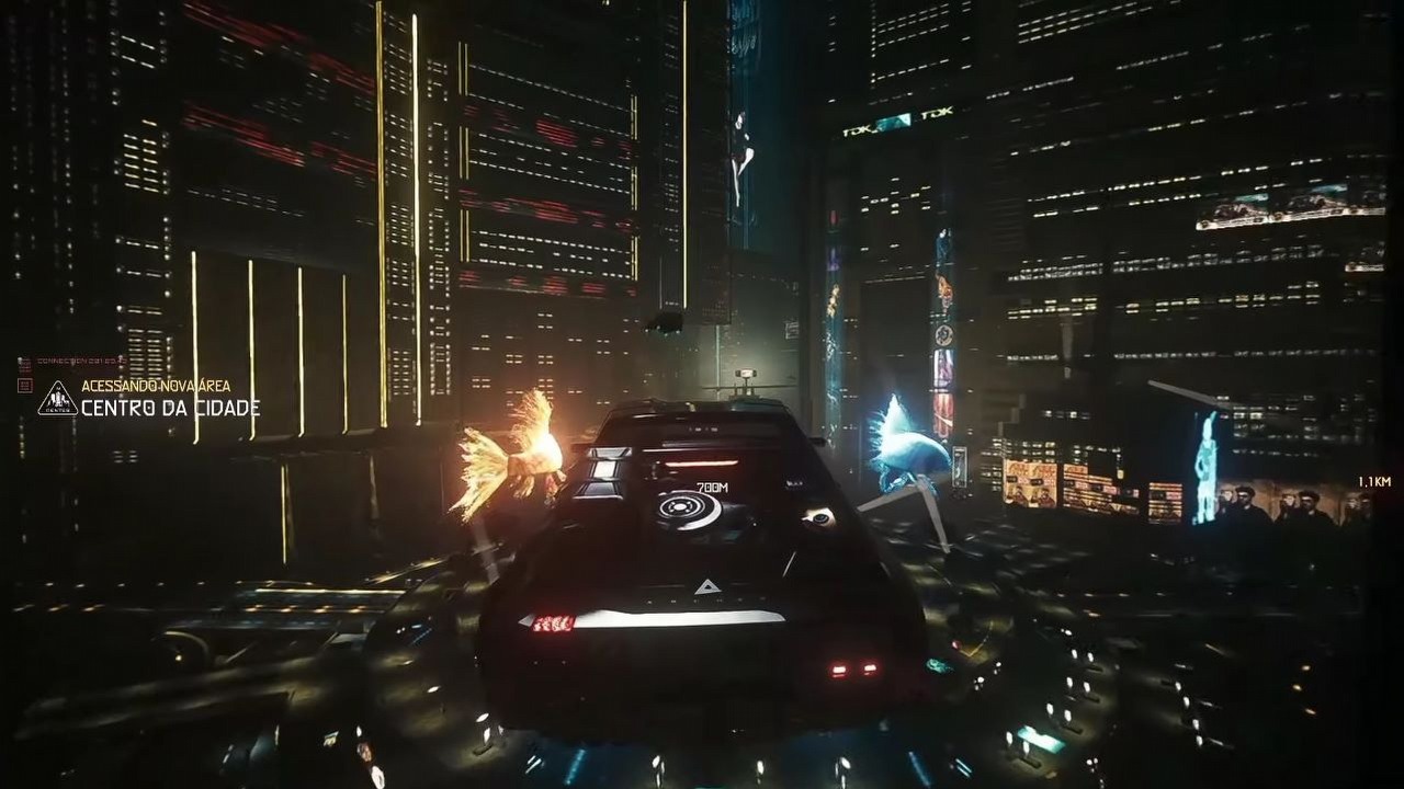 Latające auta w Cyberpunk 2077, po tym modzie gra przypomina Blade Runnera.