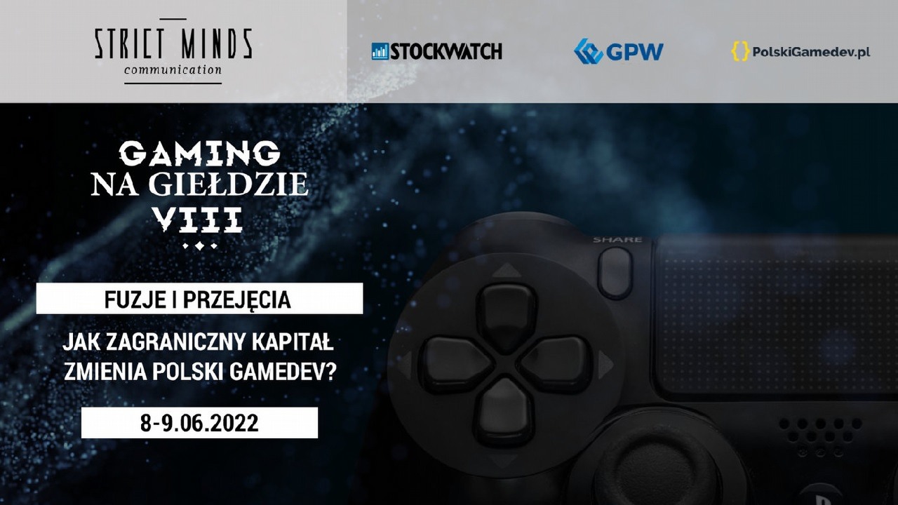 Konferencja Gaming na giełdzie VIII już wkrótce. Przejęcie w branży gier tematem przewodnim.