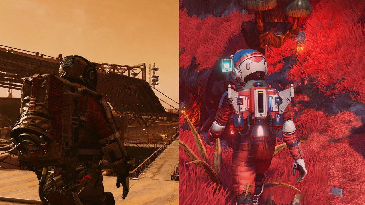 Czy Starfield naprawdę wygląda jak No Man's Sky? Zobacz porównanie.