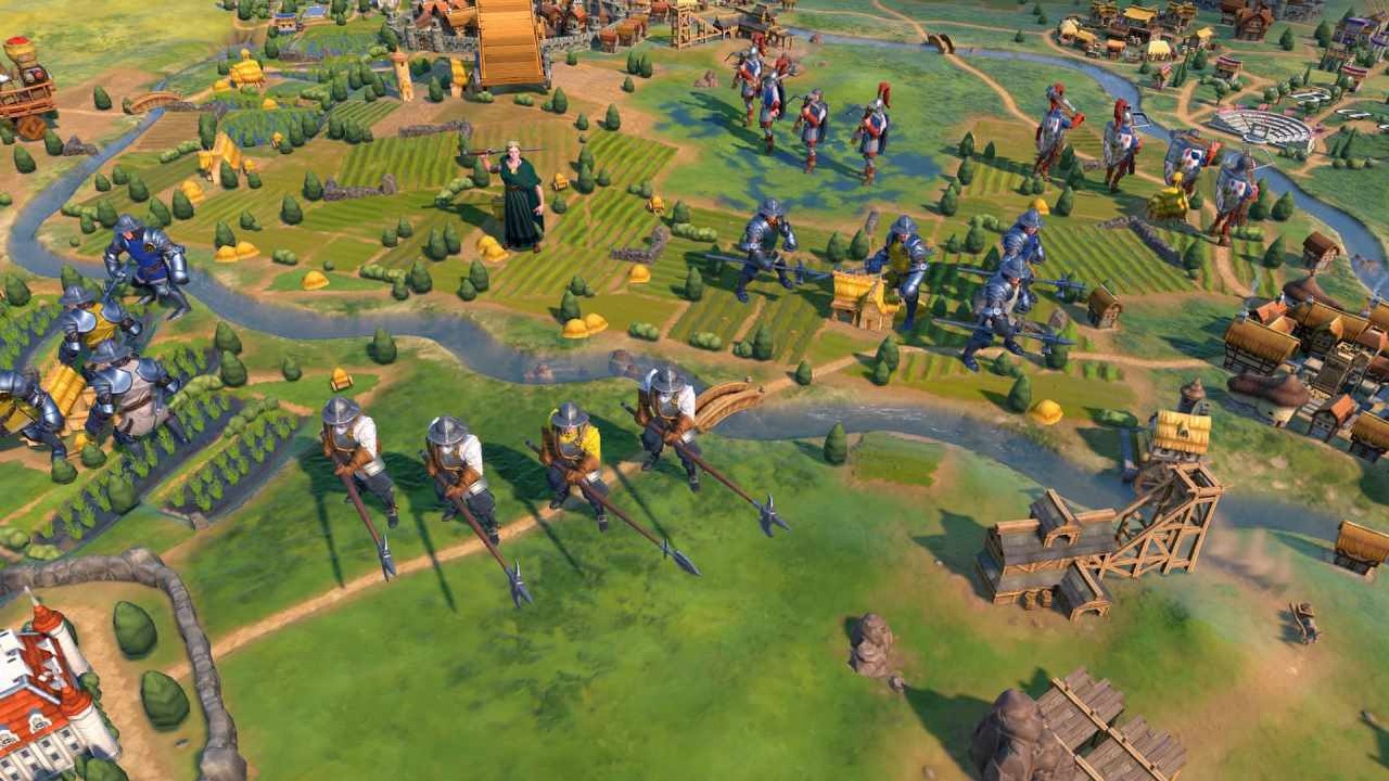 Lyria i Rivia w Civilization 6, wiedźmiński świat prawie ukończony.