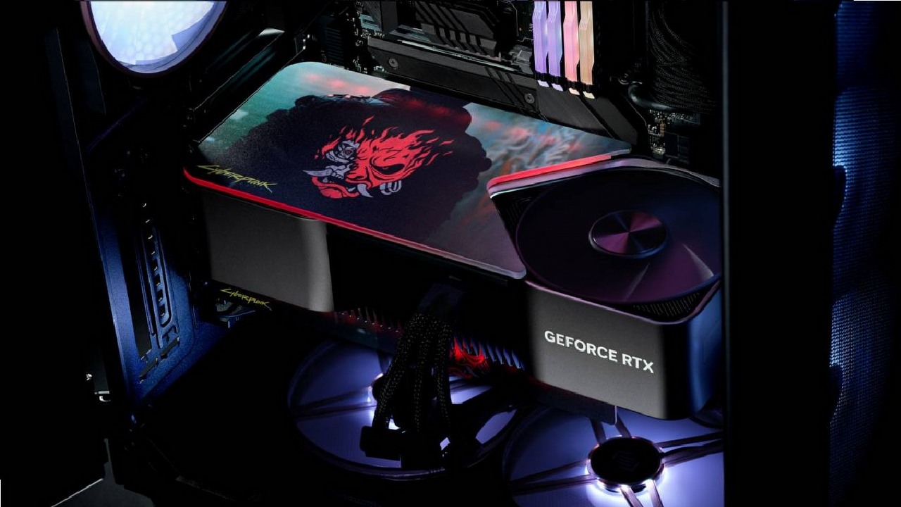 Specjalny RTX 4090 do wygrania w konkursie Cyberpunk 2077, źródło grafiki: Grupa CD Projekt | Nvidia..