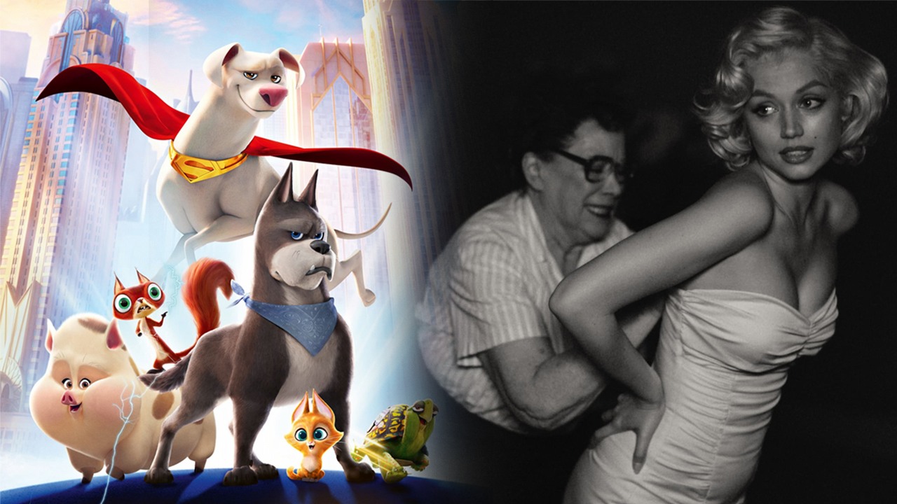 Co obejrzeć na Netflix, HBO Max, Disney Plus i Prime Video w weekend 30 września - 2 października 2022 roku, źródło grafiki: DC Liga Super-Pets, Jared Stern, Warner Bros. Pictures, 2022 / Blondynka, Andrew Dominik, Netflix, 2022.