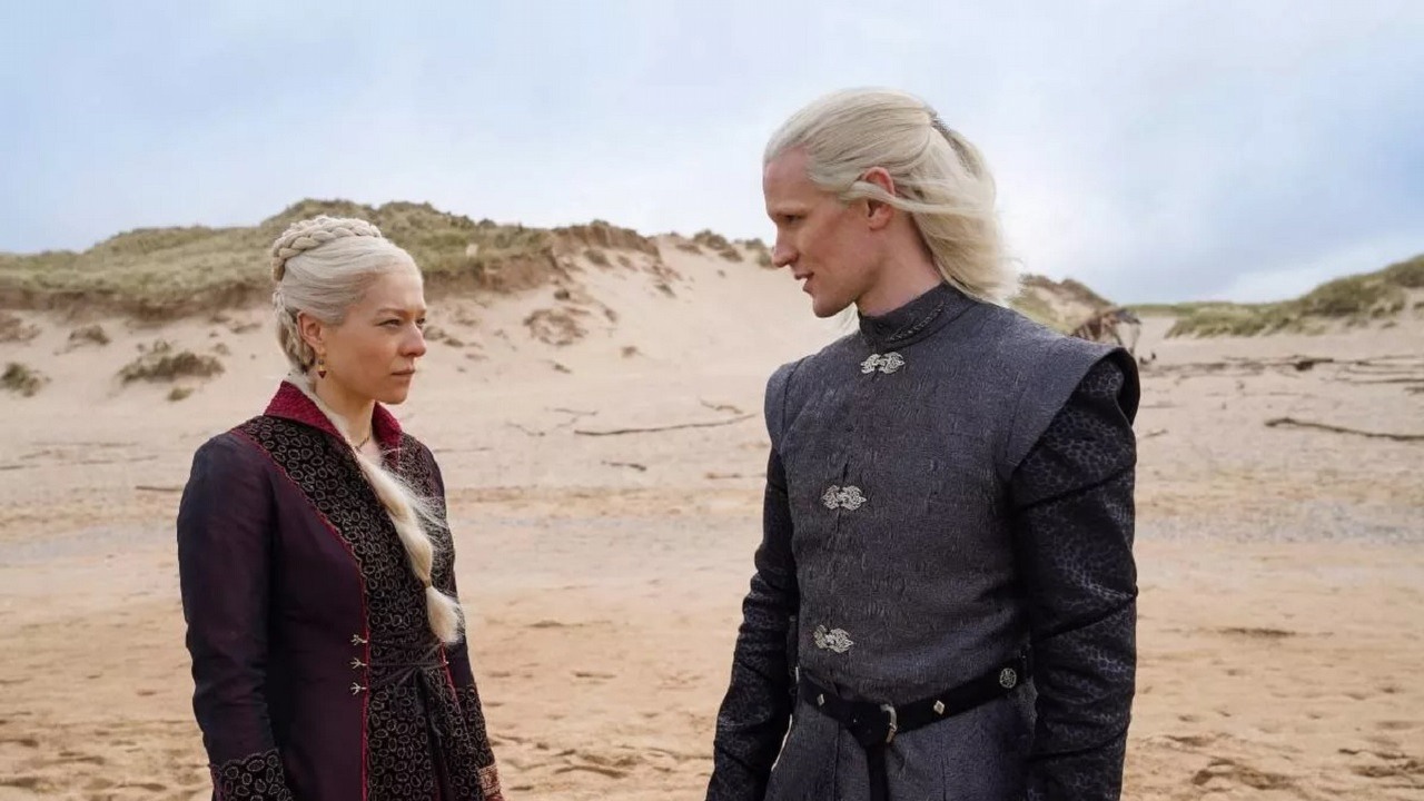 Widzowie Rodu smoka skarżą się, że nic nie widzą w 7. odcinku, źródło grafiki: Ród smoka; Ryan Condal i Miguel Sapochnik; HBO; 2022.