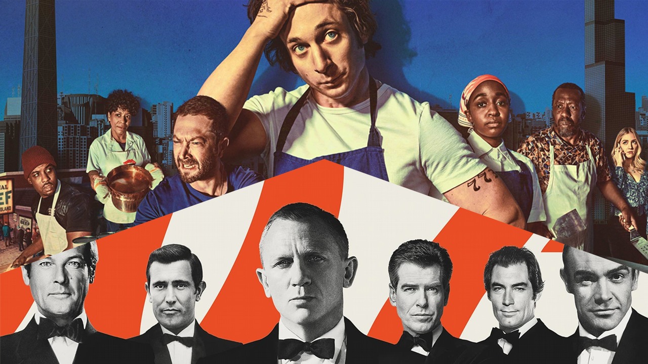 Co obejrzeć na Netflix, HBO Max, Disney Plus i Prime Video w weekend 7-9 października 2022 roku, źródło grafiki: The Bear, Christopher Storer, FX, 2022 / The Sound of 007, Mat Whitecross, Amazon Prime Video, 2022.