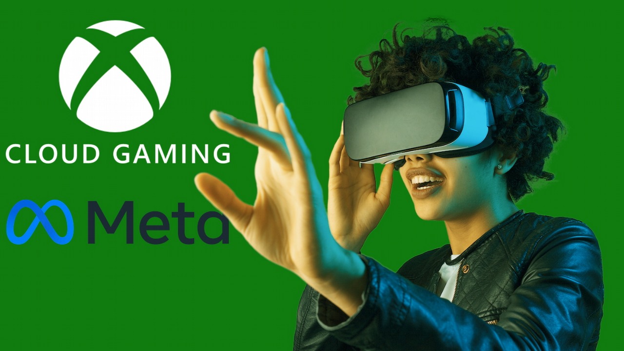 Gry z Xboxa na wirtualnym ekranie, Xbox Cloud Gaming dołączy do Meta Quest Store, źródło grafiki: Xbox, Meta, Pixabay.
