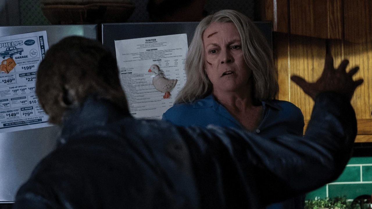 Zakończenie Halloween Ends zmieniono w ostatniej chwili, źródło grafiki: Halloween. Finał, reż. David Gordon Green, Universal Studios Entertainment, 2022.