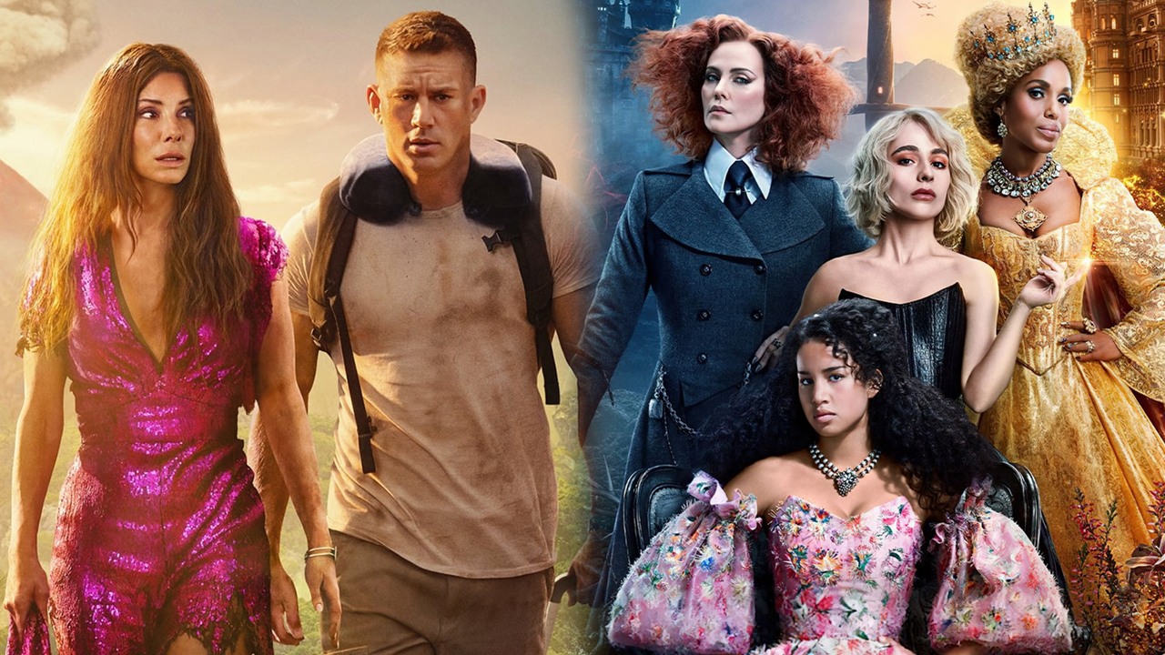 Co obejrzeć na Netflix, HBO Max, Disney Plus i Prime Video w weekend 21-23 października 2022 roku, źródło grafiki: Zaginione miasto, Adam Nee, Paramount Pictures, 2022 / Akademia Dobra i Zła, Paul Feig, Netflix, 2022.