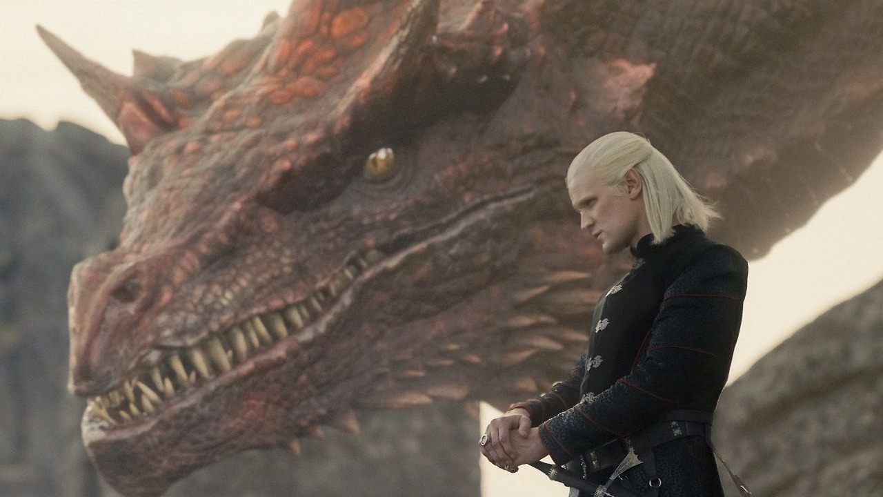 Smoki w Rodzie smoka. Przedstawiamy wszystkie stworzenia z serialu i ich jeźdźców, źródło grafiki: Ród smoka, Ryan Condal i Miguel Sapochnik, HBO, 2022.