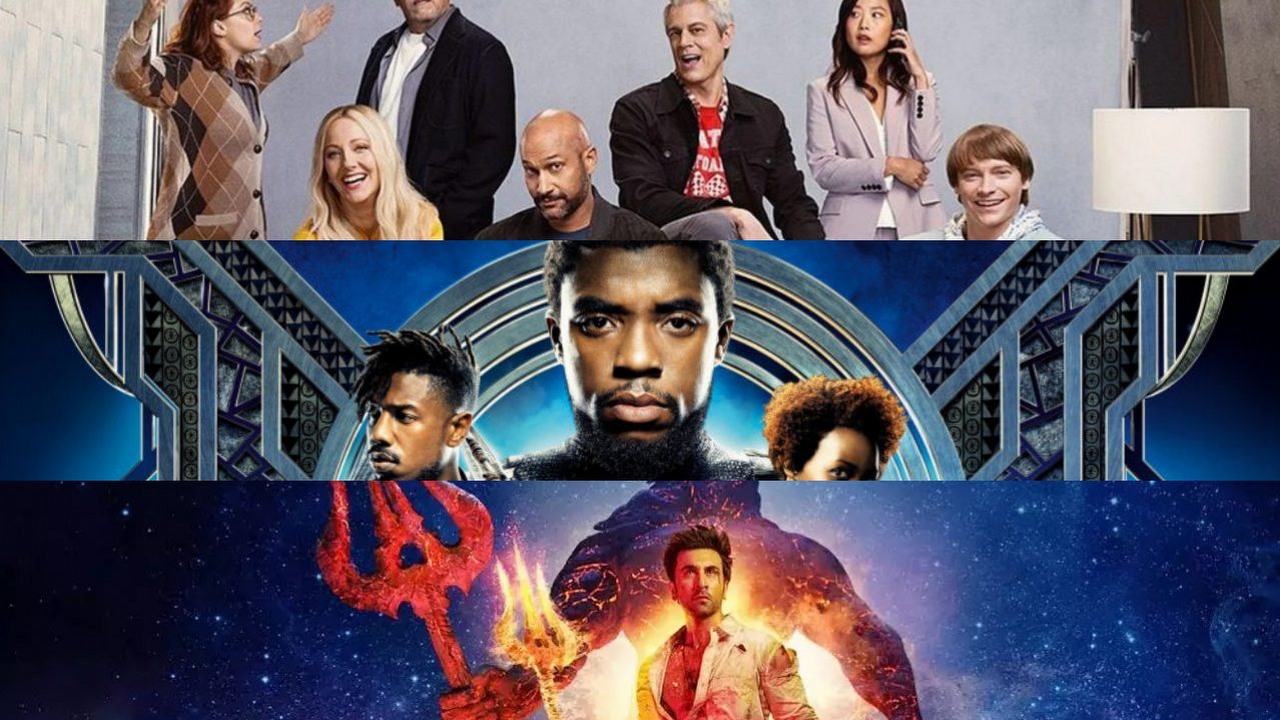 Co obejrzeć na Disney Plus w weekend 4-6 listopada 2022 roku?, źródło grafiki: Reboot, Steven Levitan, Hulu, 2022; Czarna Pantera, reż. Ryan Coogler, Marvel Studios, 2018; Brahmastra: część pierwsza – Shiva, reż. Ayan Mukerji, Walt Disney Studios Motion Pictures, 2022.